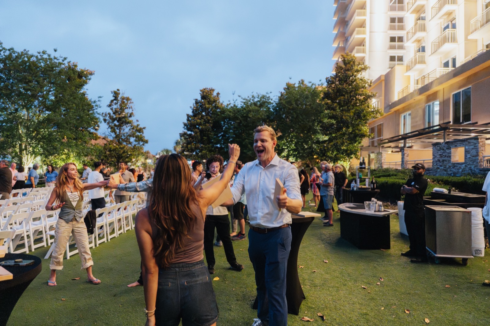 Members celebrating at an EO Houston chapter event